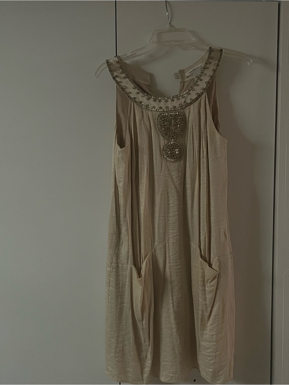 Laundry by Design Cream Embellished Mini Dress